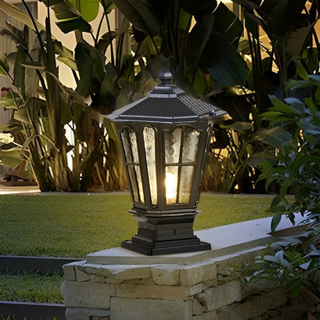Utomhus Solar LED Svart Trädgårdspostljus Carvallo