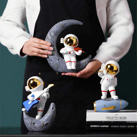 Astronaut Jazz Band Dekorativ Konstverk för Unik Heminredning Carvallo