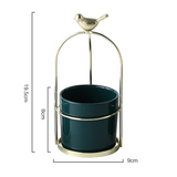 Blomkrukor med fågel-design för stilfull dekoration Carvallo