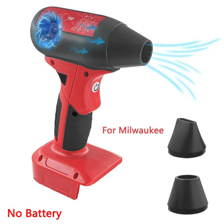 VoltBreeze - Bärbar Jetfläkt med 4 Justerbara Hastigheter för Effektivt Luftflöde-Lövblås Verktyg Maskin-BB-Milwaukee (batteri ingår ej)-Hemnix