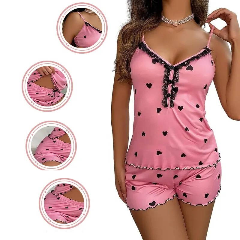 Sovkläderset med djup V-ringad dam-Hemnix-Hemnix