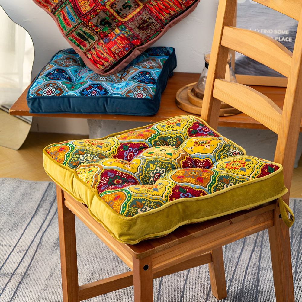 Marockansk kudde med knytband – Boho-Chic Comfort MILA Sverige