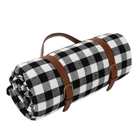 Vändbar rutig bomulls-picknickfilt Carvallo