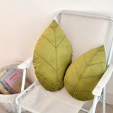 Verdant Flourish Leaf Shaped Cushion Carvallo