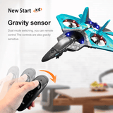 RC Stridsflygplan i Tåligt EPP Skum med LED-ljus | Fjärrstyrt Flygplan 2.4GHz för Nybörjare & Barn – Modellflyg med 360° Loop & Lång Flygtid-Radiostyrt-BB-Hemnix