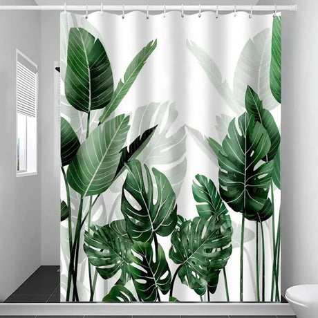 Tropiska Monstera Leaf Duschdraperi Carvallo
