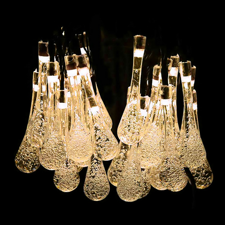 Solar LED Lichterkette – Färgglada droppljus för trädgård, terrass och dekoration Carvallo