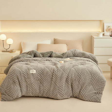 Maple Leaf Mönster Deluxe Filt Carvallo