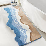 Seaside Ocean Waves Antiskid Bathroom Mat Carvallo