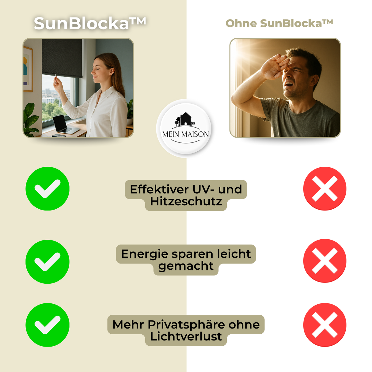 SunBlocka™ – Skydd, stil och privatliv för ditt hem Carvallo