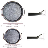 Retro Rund Metall Middagsserveringsbrickor Carvallo