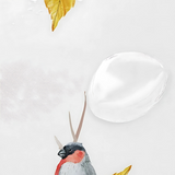 Naturlig Stil Fågel & Trägrenar Duschdraperi Carvallo