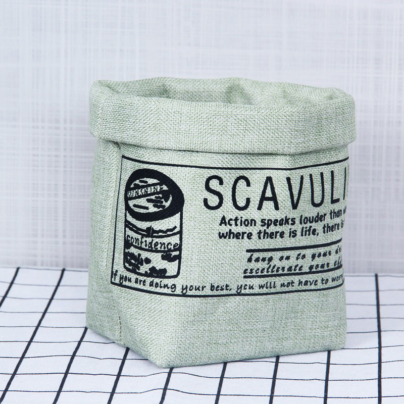 Dekorativ tygväxtkruka med tryck – Mångsidig förvaringskruka för växter och dekoration Carvallo