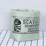 Dekorativ tygväxtkruka med tryck – Mångsidig förvaringskruka för växter och dekoration Carvallo