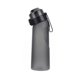 Air Vattenflaska med Doftringar 7 Kapslar 650ml-Personligt-BB-Endast vattenflaska-Frostat svart-Hemnix