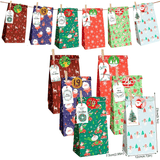 24x Flerfärgade Julklappspåsar - Färdiga Presentpåsar-Jul-BB-Hemnix