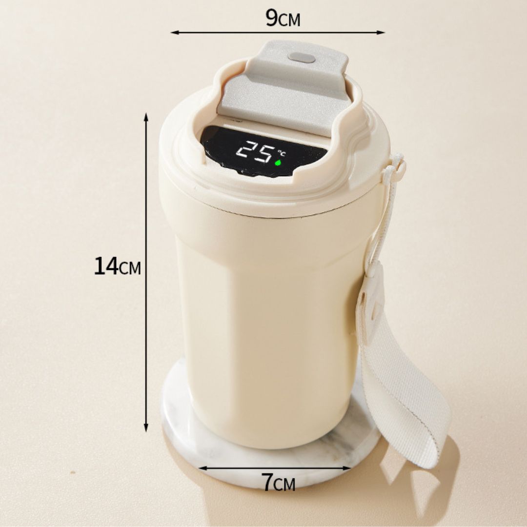 Rostfritt stål kaffekopp med LED temperaturvisning 450 ML Carvallo