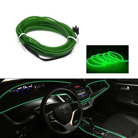 FlexiLjus Pro™ - Bilinteriör LED-ljus-Bil-BB-Grön-1 m-USB-enhet-Hemnix