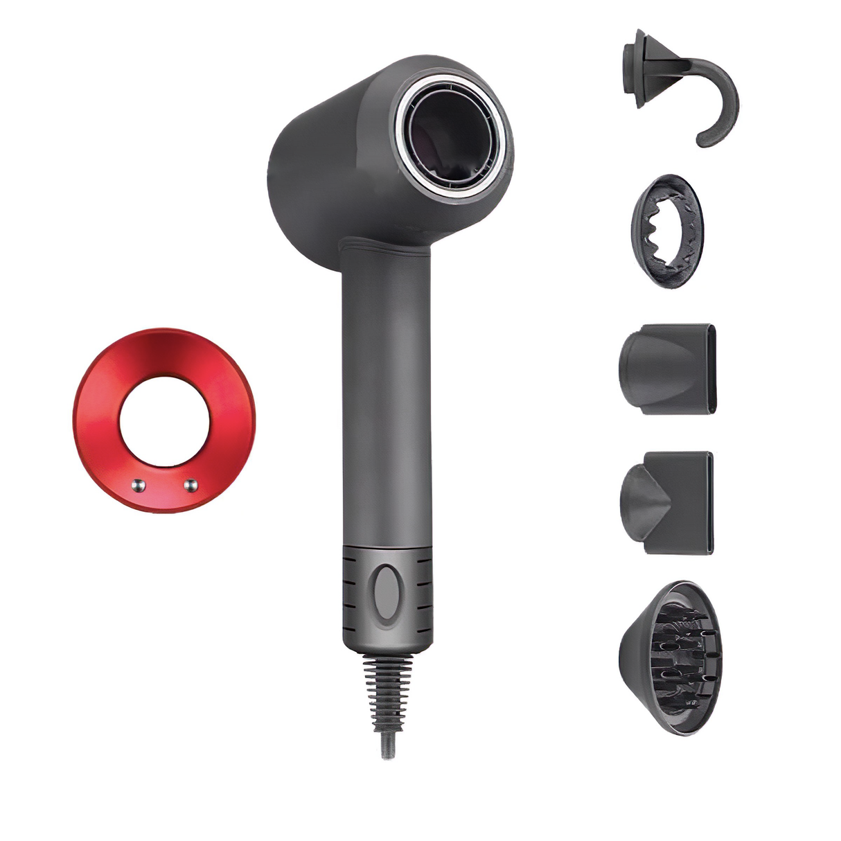 Hårfön med jonteknologi och munstycke Carvallo