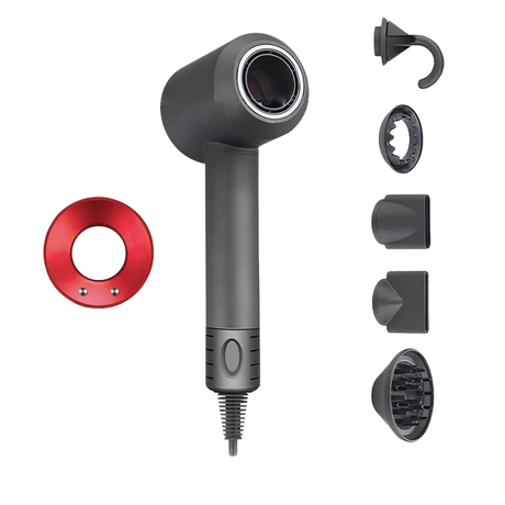 Hårfön med jonteknologi och munstycke Carvallo