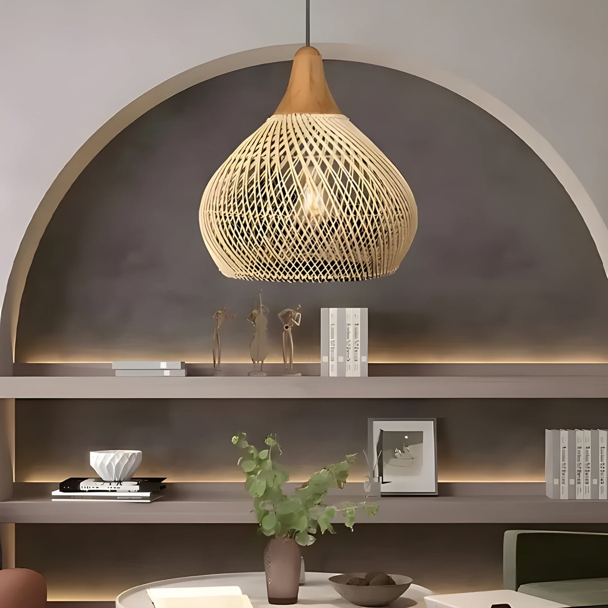 BistroBeam Light - Modern Rattan- taklampa Carvallo