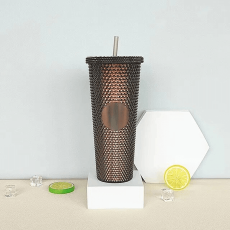 Återanvändbar Mugg med Sugrör 710ml-Personligt-BB-Svart-Hemnix