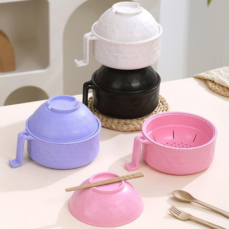 Mikrovågsugn Ramen Cooker – BPA-fri nudelskål med lock och greppvänliga handtag MILA Sverige