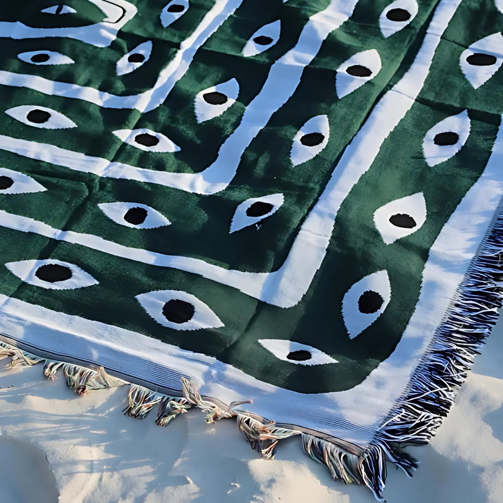 Cotton Snake Labyrinth Pläd – Vändbar Design Carvallo