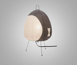 LumiZen – Japansk Pappers Taklampa i Retro Stil, Traditionell Belysning för Sovrum och Vardagsrum Carvallo