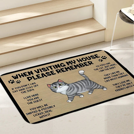 Katt Välkomstmatta - För alla kattälskare-Home-Hemnix-Persisk Grå-Hemnix