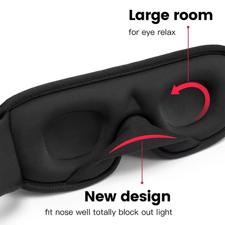Portabel 3D Sovmask - Ljusblockerande, Mjukt Vadderat Ögonskydd för Optimal Komfort-Personligt-BB-Hemnix