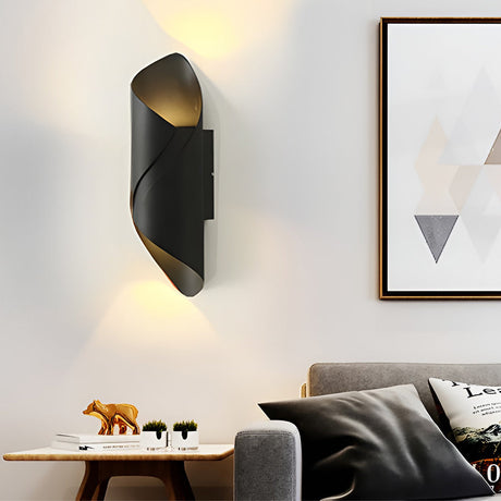 Vägglampa modern svart aluminium utomhus vägglampa Carvallo