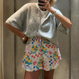 Jasmine™ Stickad Kofta med Halvlånga Ärmar-Hemnix-Grå-S-Hemnix