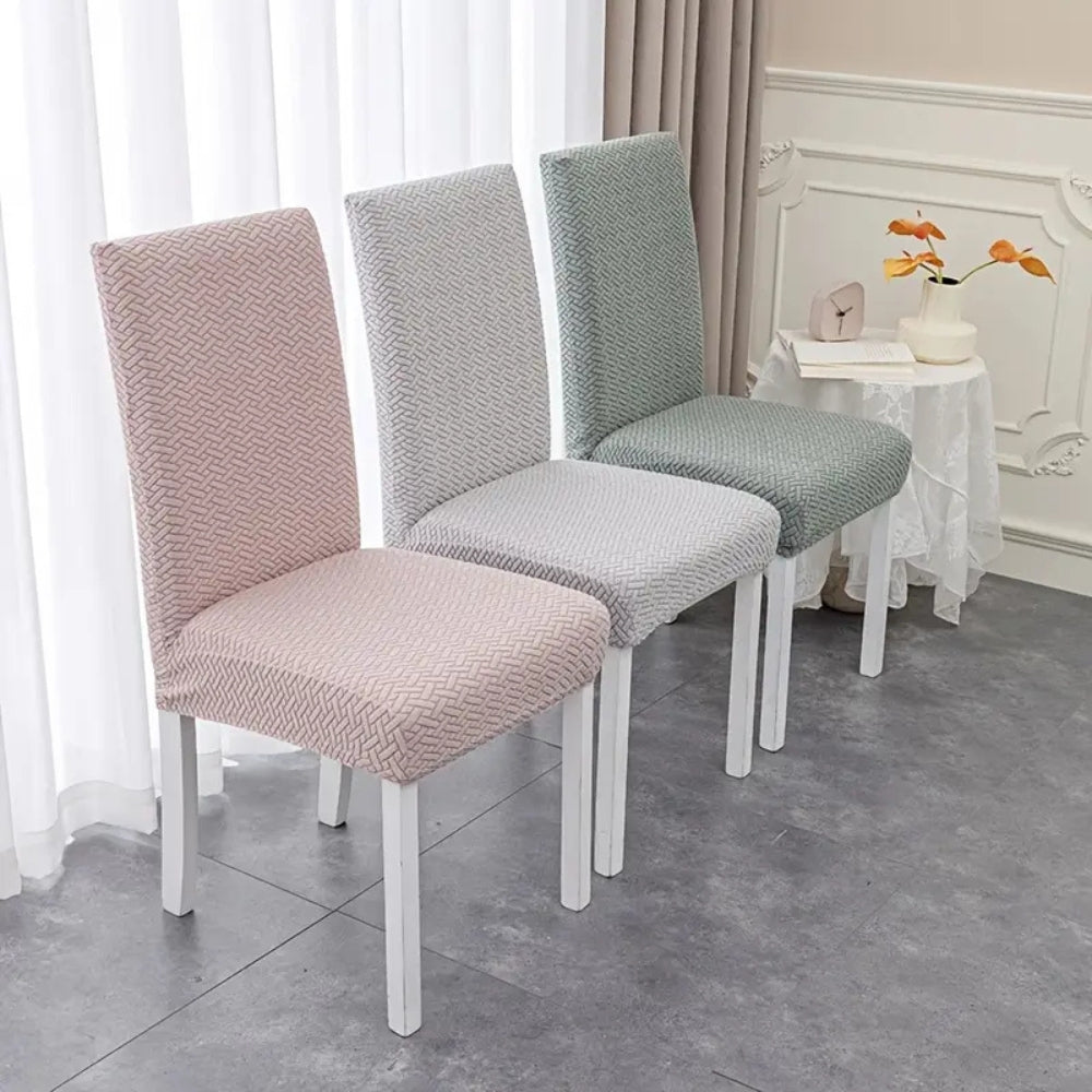 Sylva Jacquard Sammet Stretch stolsoverdrag Carvallo