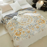 Versailles-inspired reversible floral blanket Carvallo