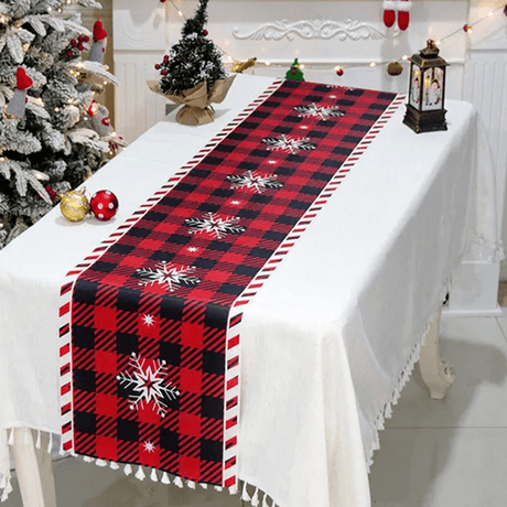 Julbordsduk i Tyg För Matbordet 180x35cm - Dekorera Matbordet i Julstämning-Jul-BB-Stil 7-Hemnix