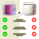 DecoLace™ - DIY-tårtdekorationsform i spets Carvallo