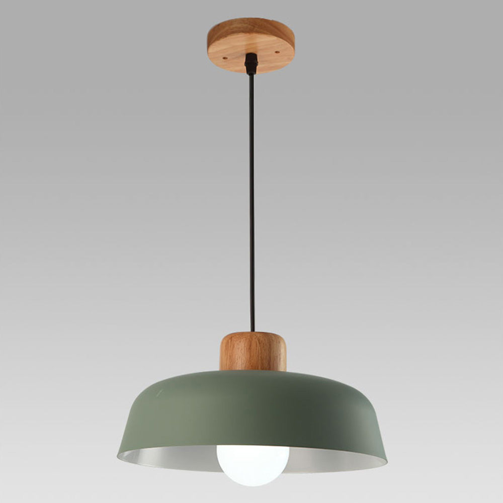 Nordic Creative Pendant Light | Naturligt Trä & Aluminium | Modern Hemljus | 11.81 x 5.51 in | Brick by Brick Carvallo