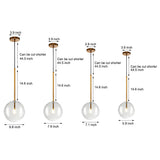 Klar Glaskula Taklampa Carvallo