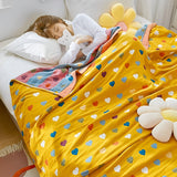 Fantasifulla Hjärtan Vändbar Bomullspläd Carvallo