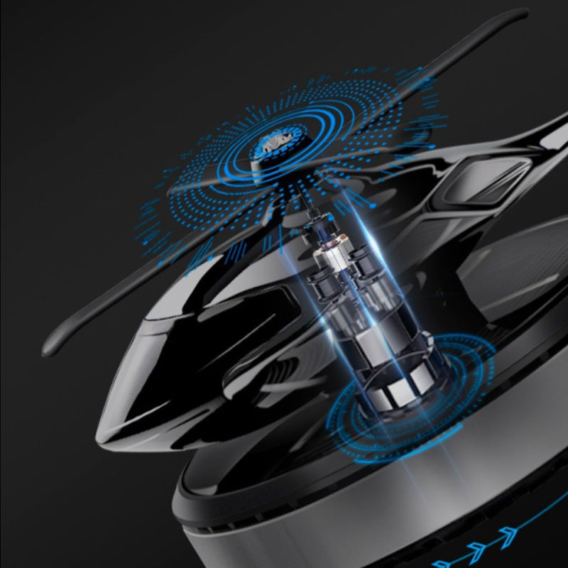 Carvallo - Rotating helikopter luftfriskare soldriven aromaterapi för bilar Carvallo