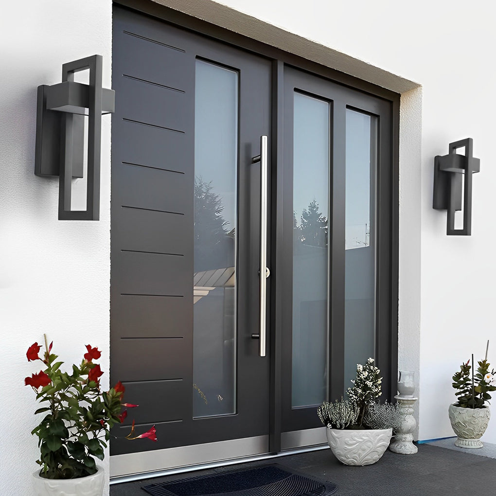Utomhus Vägglampa Modern Svart LED Lampa Carvallo