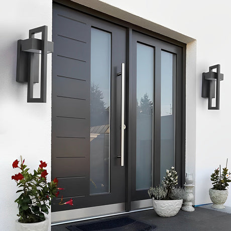 Utomhus Vägglampa Modern Svart LED Lampa Carvallo