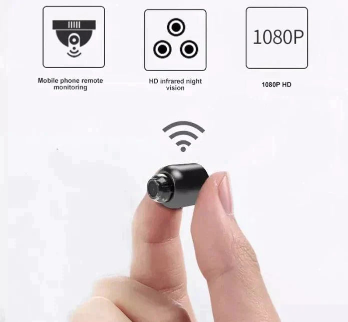 2-pack mini WiFi-säkerhetskameror - Trådlös HD-nattseende för barn- och husdjursövervakning MILA Sverige