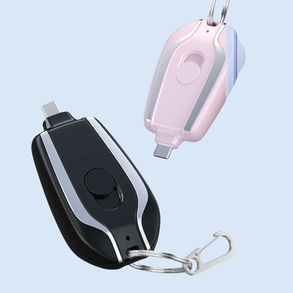 PowerLink – Kompakt nyckelringsladdare med snabb aktivering och inbyggd laddkontakt Carvallo