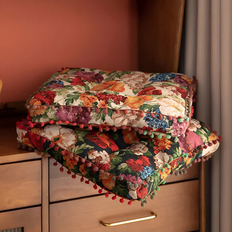 Retro Blommig Bohemisk Pälskudde Carvallo