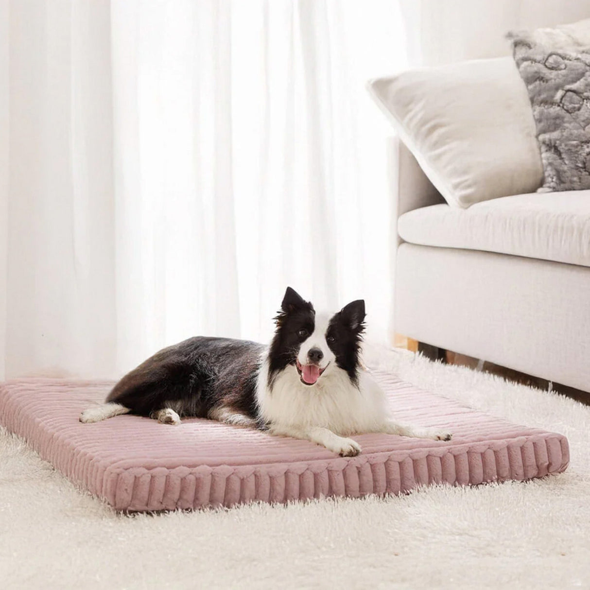 Faux Kaninpäls Ortopedisk Hundsäng Ultra Mjuk Varm Stödjande Carvallo