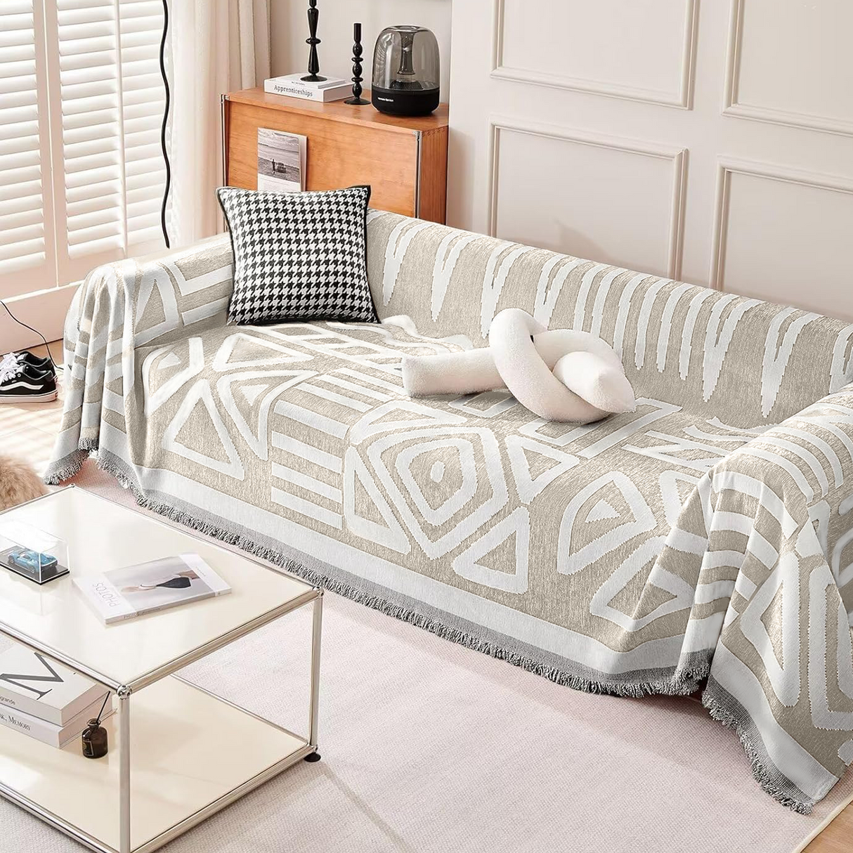 Geometrisk bohemisk stil sofföverdrag - Modern, stilfull och hållbart soffa skydd Carvallo