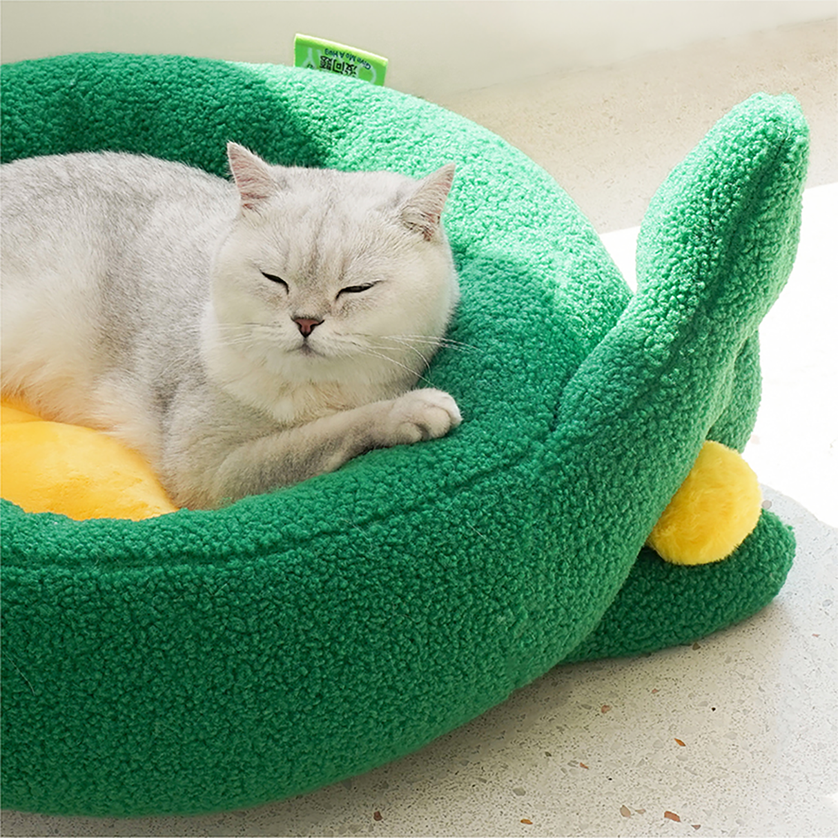 Pawsome Gesture Husdjursbädd Mysig Plysch Hund Kattbädd Avtagbar Kudde Carvallo