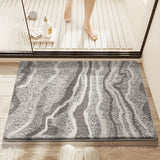 Modern Zebra Badmatta | Mjuk Plysch | Absorberande Halkfri Polyester | Brick by Brick Carvallo